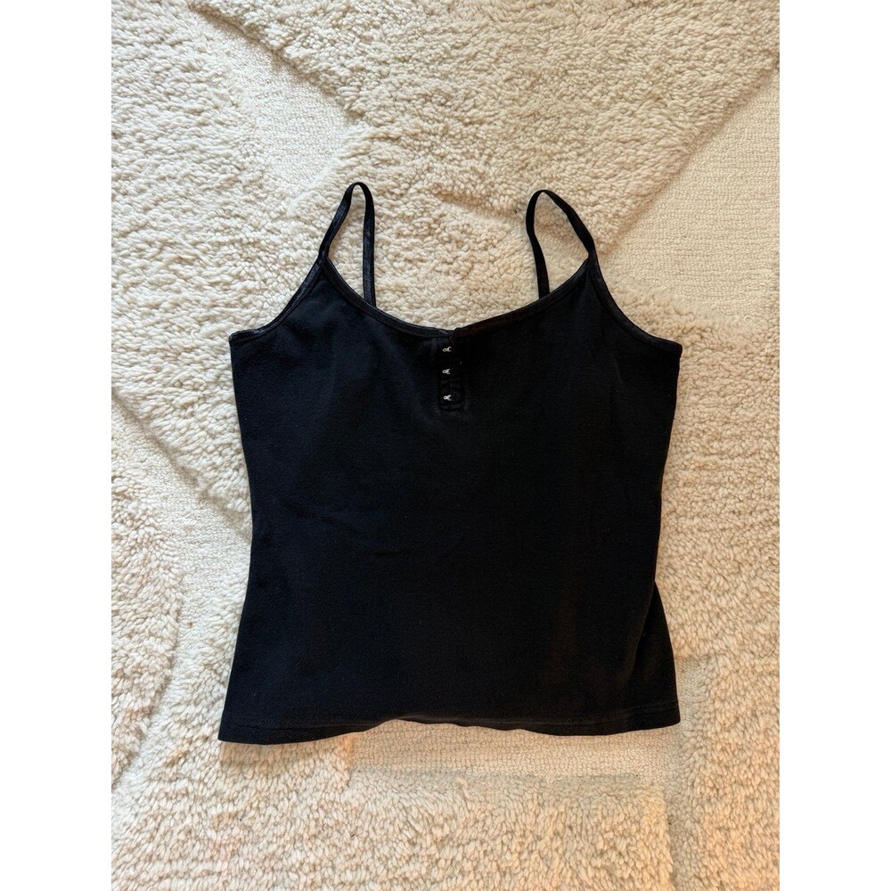 Vintage Y2K Energie Black Cotton Cami Top XL